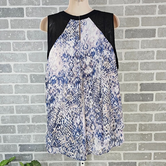 Jennifer Lopez Snakeskin Beaded Halter Top Women's Large Sleeveless Blouse Party - Picture 2 of 14